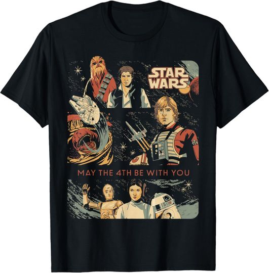 Discover Star Wars May the 4th Be With You Classic Vintage Art T-Shirt