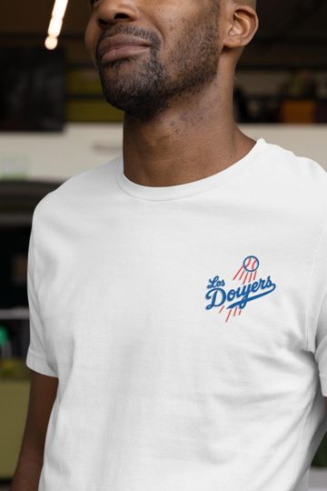 Discover Embroidered Los Doyers Unisex Garment-Dyed T-shirt, Dodger Fan Baseball Tee, Sporty Shirt, Baseball Enthusiast