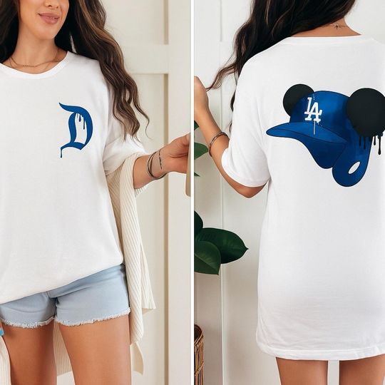 Discover Mickey Dodgers Graphic T-Shirt Unisex Size L