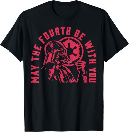 Star Wars Darth Vader May The Fourth Be With You Red Hue T-Shirt