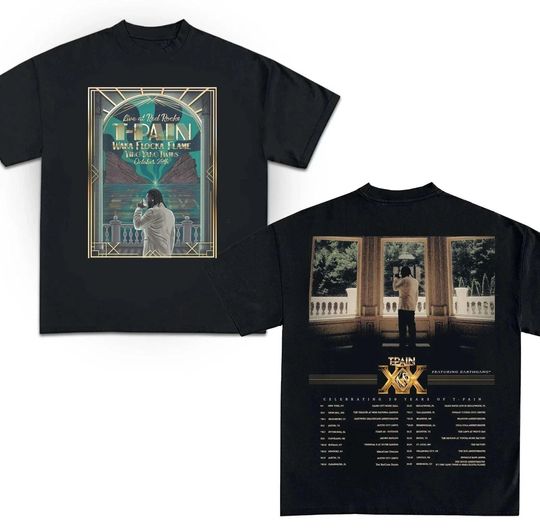 Discover T-pain TP20 Tour Celebrating 20 Years of His Music Career 2025 Tour T-Shirt