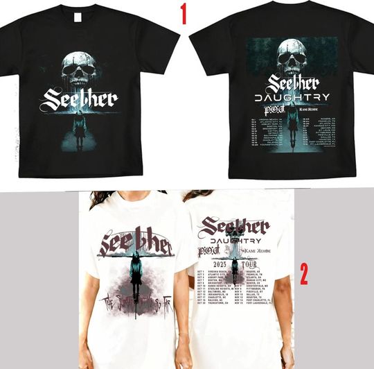 Discover Seether Daughtry Map Out Fall 2025 Tour T-Shirt Unisex