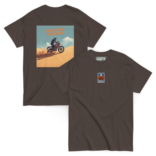 Discover Griffa. Throttle Therapy T-Shirt - Motorcycle & Off-Road Tee | Unisex Fit | Unique Biker Gift