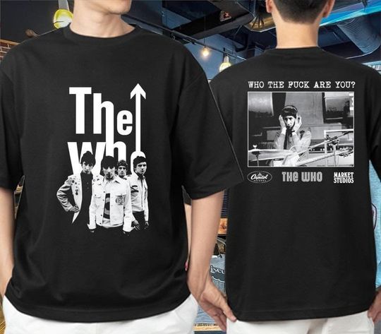 The Who x Market Studio Merch Exclusive Black And White Photography Two Sided Shirt