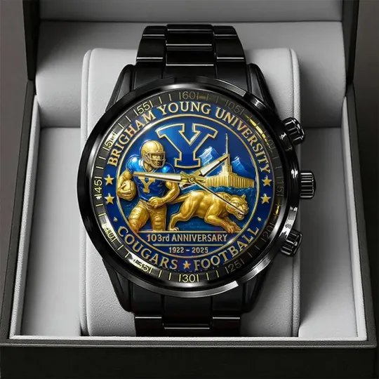 Discover BYU Cougars Football Black Stainless Steel Watch