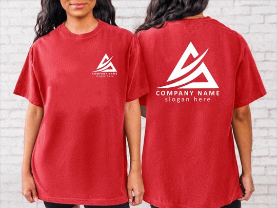 Discover Front And Back Custom Text Shirt, Personalised Custom Shirt, Double Sided Custom Business Logo Shirt, Customise Your Own Design Shirt