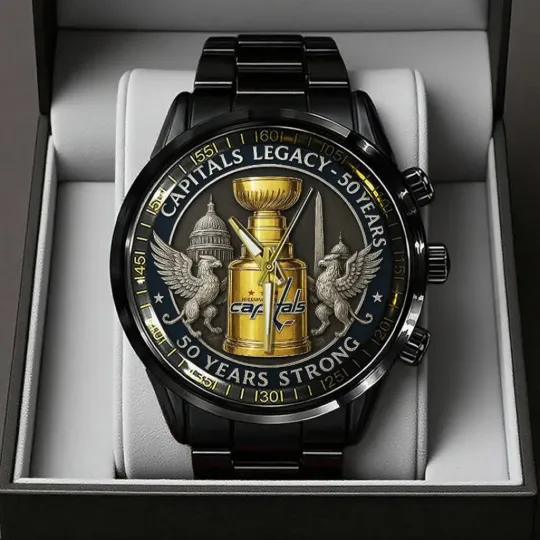 Discover Capitals 50 Years Black Stainless Steel Watch