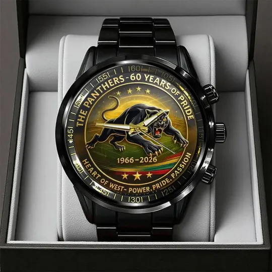 Penrith Panthers 60th Anniversary Black Stainless Steel Watch