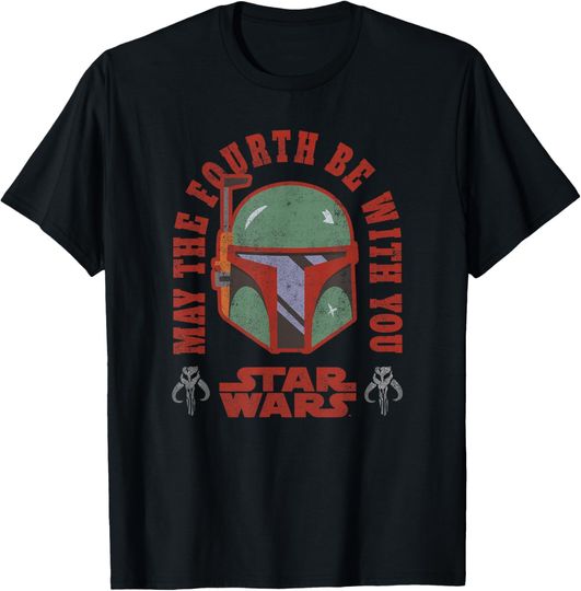 Discover Star Wars Boba Fett May The Fourth Be With You Logo T-Shirt