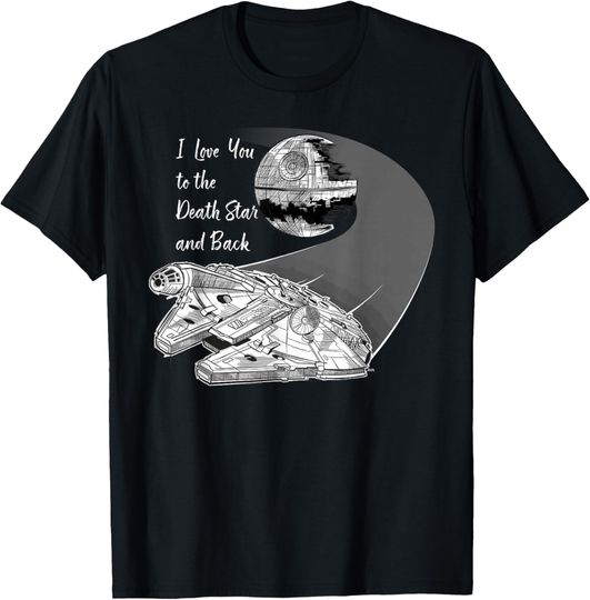 Star Wars Millennium Falcon I Love You Valentine's Wedding T-Shirt