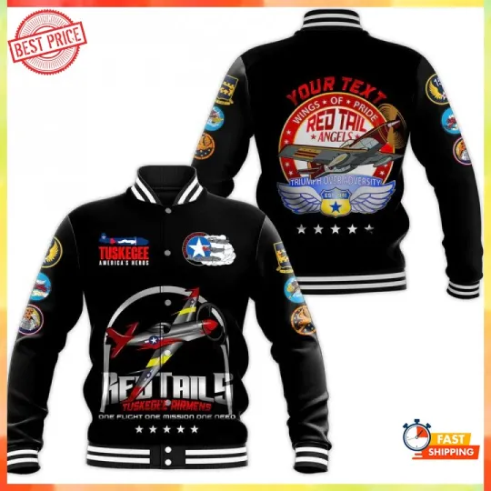 Discover Custom Tuskegee Airmens Red Tails African American Heros Baseball Jacket