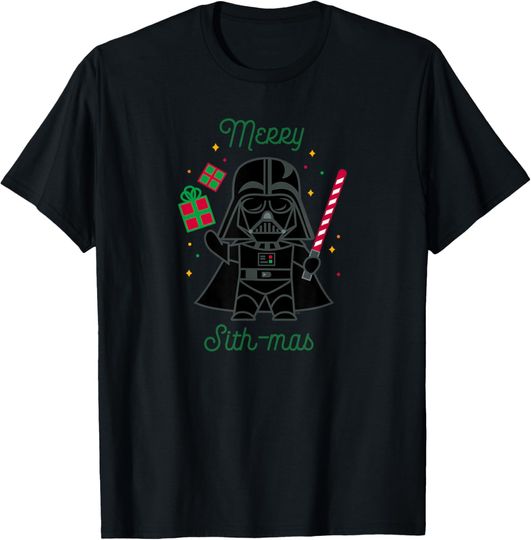 Discover Star Wars Darth Vader Cute Christmas Holiday Merry Sith-mas T-Shirt