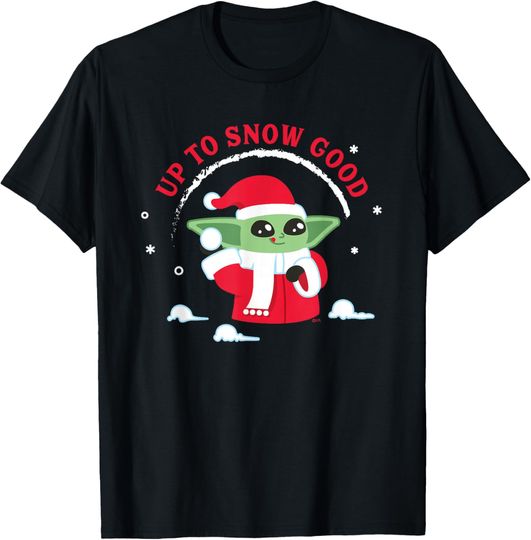 Star Wars The Mandalorian Grogu Up to Snow Good Holiday T-Shirt