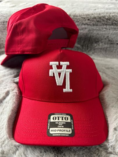 Discover Upside Down LA Snapback Hat: Red 5-Panel Dodgers Cap