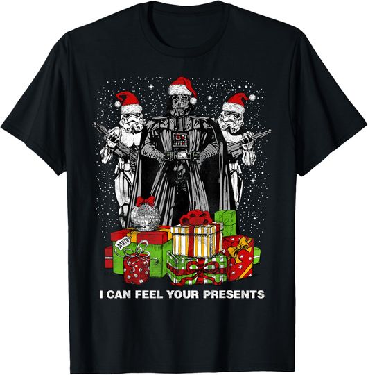 Discover Star Wars Christmas Darth Vader Stormtroopers Feel Presents T-Shirt
