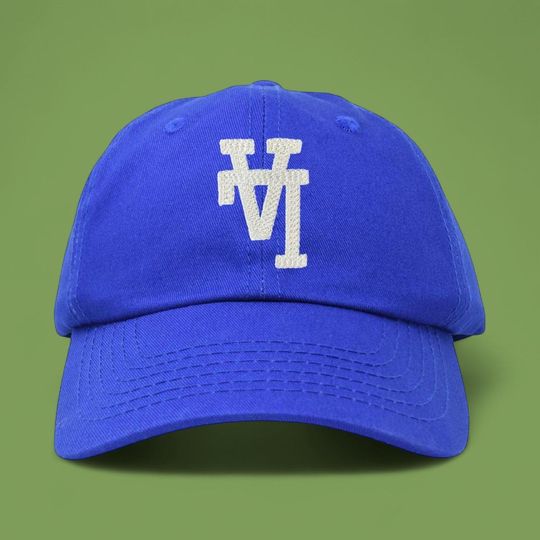 Royal Blue LA Dodgers Baseball Cap: Textured Embroidery Dad Hat