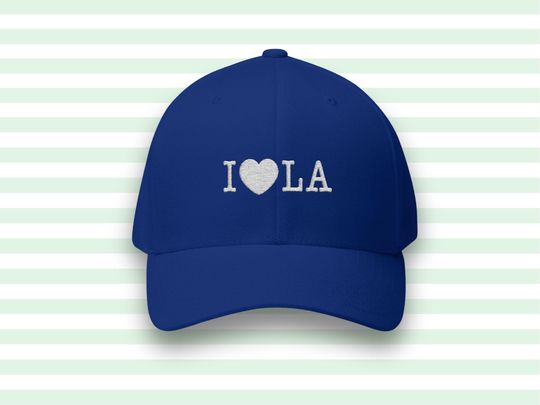 Discover I LOVE LA | Embroidered Structured Baseball Hat