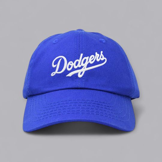 Royal Blue LA Los Angeles Dodgers Baseball Cap Dad Hat w/ 3D Puff Embroidery