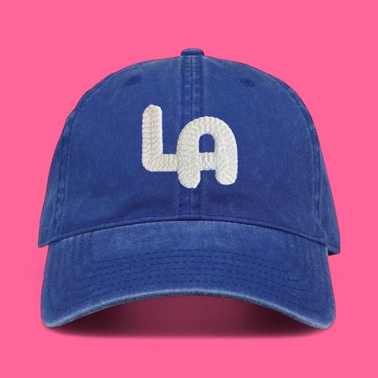 Royal Blue Pigment Washed LA Los Angeles Dodgers Baseball Cap