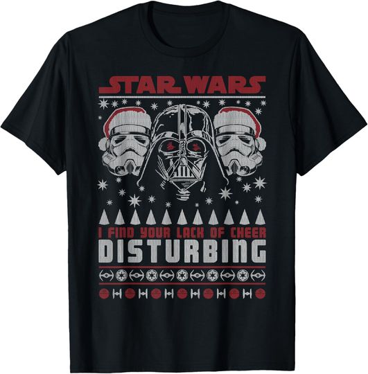 Discover Star Wars Darth Vader Lack Of Cheer Ugly Christmas T-Shirt T-Shirt
