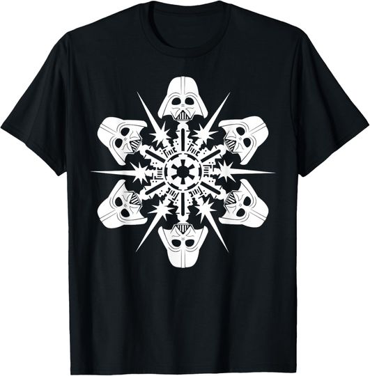 Discover Star Wars Darth Vader Christmas Snowflake Graphic T-Shirt T-Shirt