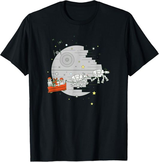 Discover Star Wars Christmas Death Star Sleigh Ride T-Shirt