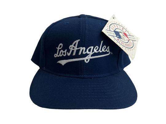vintage los angeles dodgers fitted cap hat adult size 7 1/8 deadstock 90s made in USA
