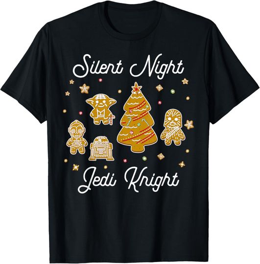 Discover Star Wars Christmas Silent Night Jedi Knight Gingerbread T-Shirt