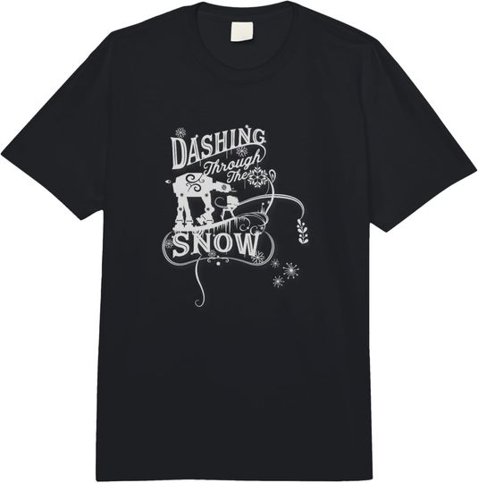 Discover Star Wars Christmas AT-AT AT-ST Dashing Through Snow Comfort Colors Adult Heavyweight T-shirt