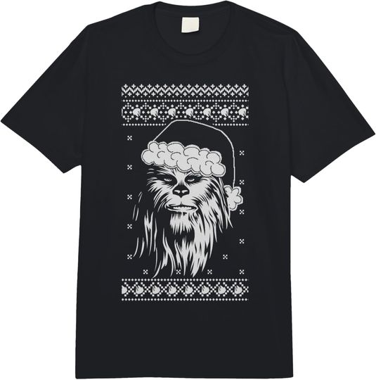 Star Wars Christmas Chewbacca Sweater Santa Comfort Colors Adult Heavyweight T-shirt