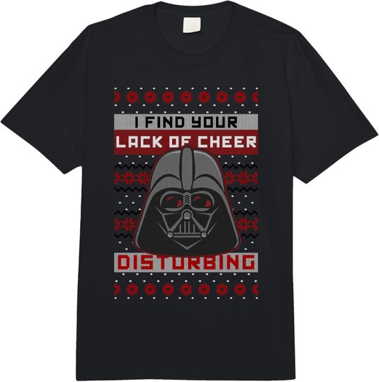 Star Wars Christmas Ugly Sweater Darth Vader Lack Of Cheer Comfort Colors Adult Heavyweight T-shirt