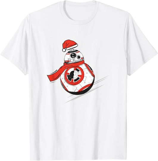 Discover Star Wars The Force Awakens Christmas BB-8 Santa Roll Poster T-Shirt