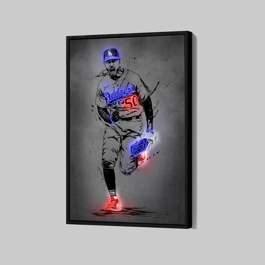 Discover Mookie Betts Poster Los Angeles Dodgers Wall Art Baseball Sports Poster Print Home Decor