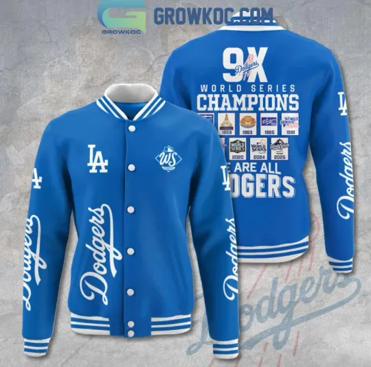 Discover Los Angeles Dodger 9X World Series Champions We Are All Dodgers Baseball Jacket