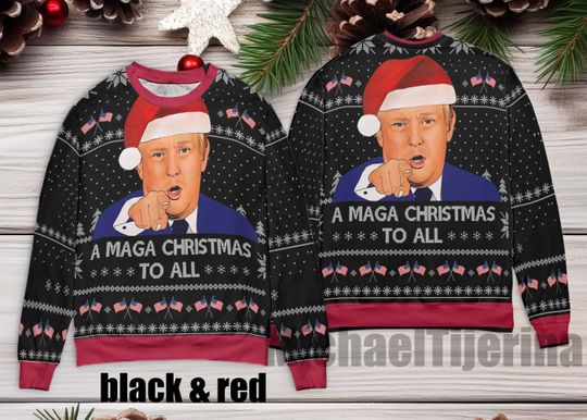 Discover Maga Christmas Trump Christmas Sweater, Funny Trump Dancing Ugly Sweater, Gift For Men Women, Christmas Ugly Sweater