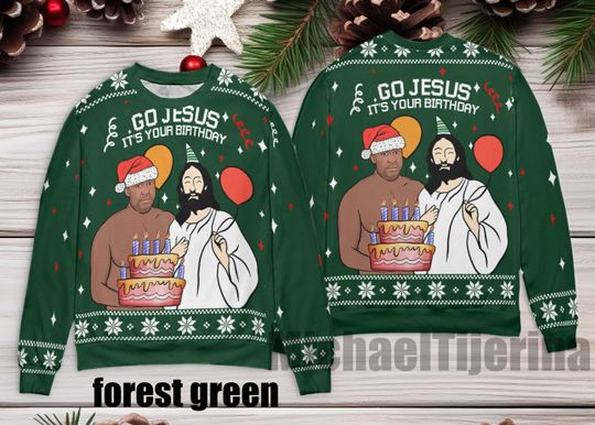 Jesus Birthday Party With Barry Wood Christmas Sweater, Santa Barry Wood Funny Sweater for Family,Barry Wood Christmas Ugly Sweater