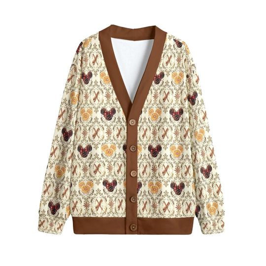 Discover Retro Autumn Spice Mickey Button Up Cardigan Jacket