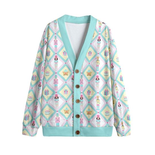 Discover Kawaii Nutcracker Lattice Button Up Cardigan Jacket