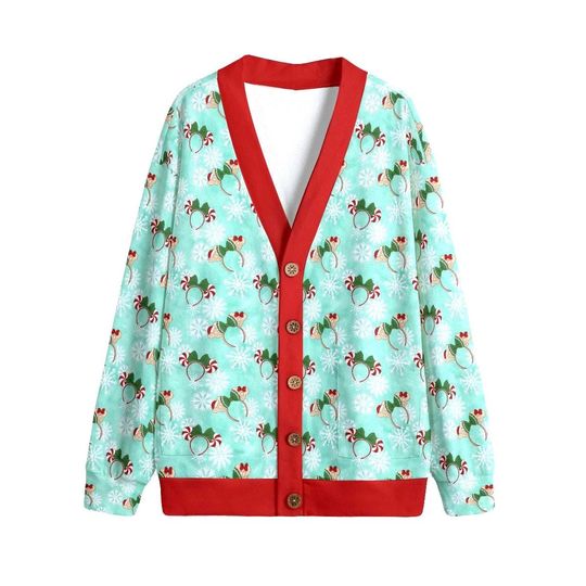 Christmas Minnie Ears Button Up Cardigan Jacket