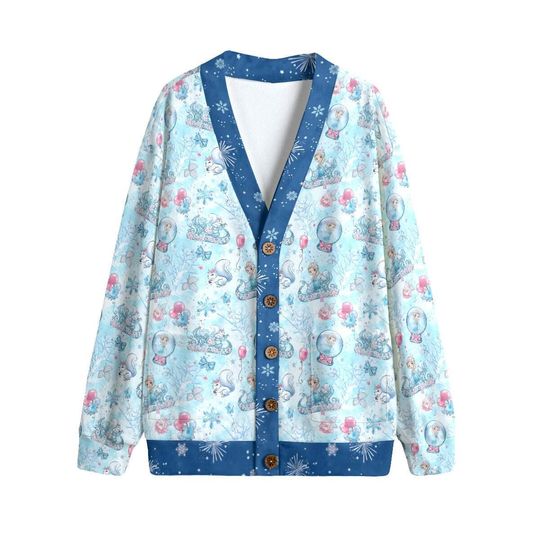 Kawaii Elsa Light Blue Button Up Cardigan Jacket