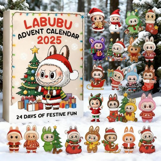 Discover Cute Monster Advent Calendar 2025, Christmas Rabbit Ears Creature, Holiday Collectible Gift, 24 Days Countdown Fun