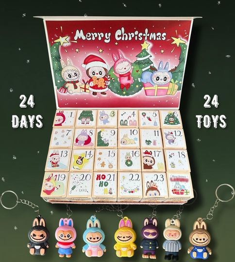 Discover Advent Calendar 24 pcs Cute Monster, 24 Days Christmas Countdown Pendant Toy