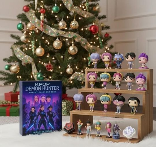 K-Pop Demon Hunter Advent Calendar, 2025 Christmas Countdown Calendars, 24 Days of Xmas, Christmas Gift for Kids