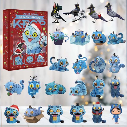 Discover Personalized Kpop Demon Advent Calendar 2025, Custom Name 24 Days Idol Figurine Set Countdown Box, Christmas Countdown Box for K-Pop Fans