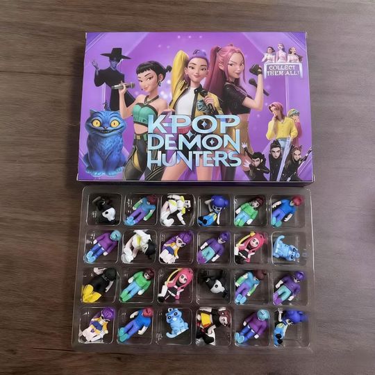 Discover K-POP Demon Hunters Advent Calendar 2025 | Party Favors & Christmas Gifts | K-Pop Anime Fan Set | 24 PVC Mini Figures