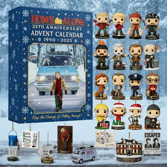 Home Alone 35th Anniversary Advent Calendar 2025, Classic Movie Countdown Box, Funko Style Holiday Gift Set