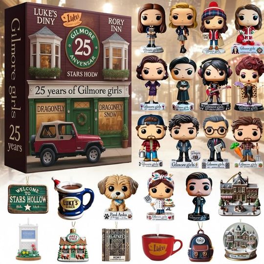 Gilmore Girls 25th Anniversary Advent Calendar, Collector Countdown Box, TV Show Holiday Gift for Fans