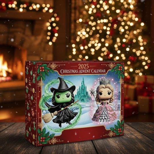 Wicked 2025 Wizard of Oz Christmas Advent Calendar, Fantasy Countdown Box, Magical Ornament Gift Set for Fans
