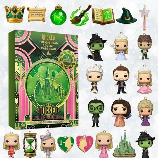 Discover Wicked Advent Calendar 2025, Wicked Broadway Musical Merch, 24 Days of Magical Surprises, Christmas Countdown, Xmas Gift