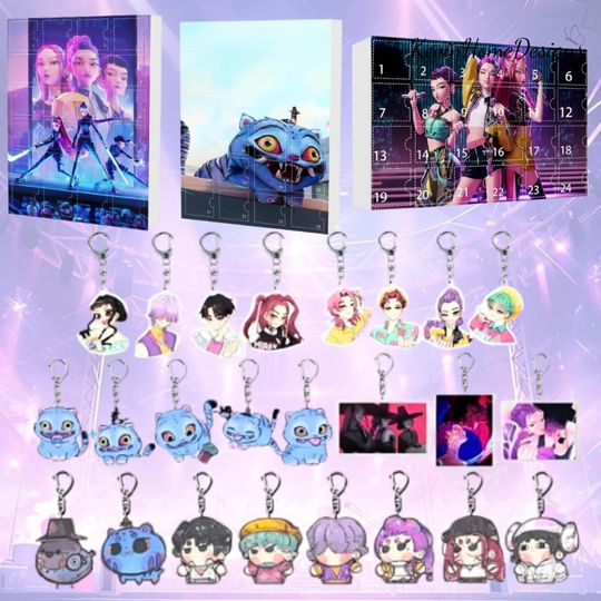 K-POP Advent Calendar 2025: Demon Hunters, Acrylic Box, 24 Day Countdown